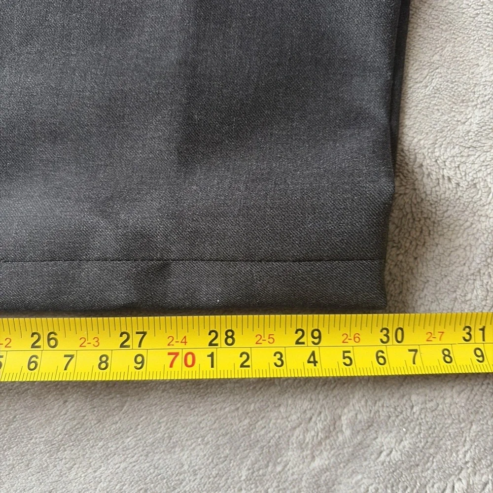 Brooks Brothers BrooksFlex Regent Fit Wool Dress Pants 40x30 Gray Reda Exclusive